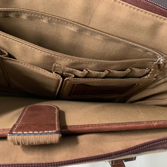 JACK GEORGES' USA HIGH QUALITY  BAG BRIEFCASE ORGANIZER TOTE GREEN Pebbled Suede - Picture 11 of 16